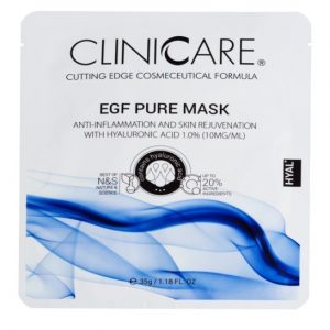 Clinicare EGF Pure: Anti-Inflammation & Skin Rejuvenation Tissue Mask with Hyaluronic Acid